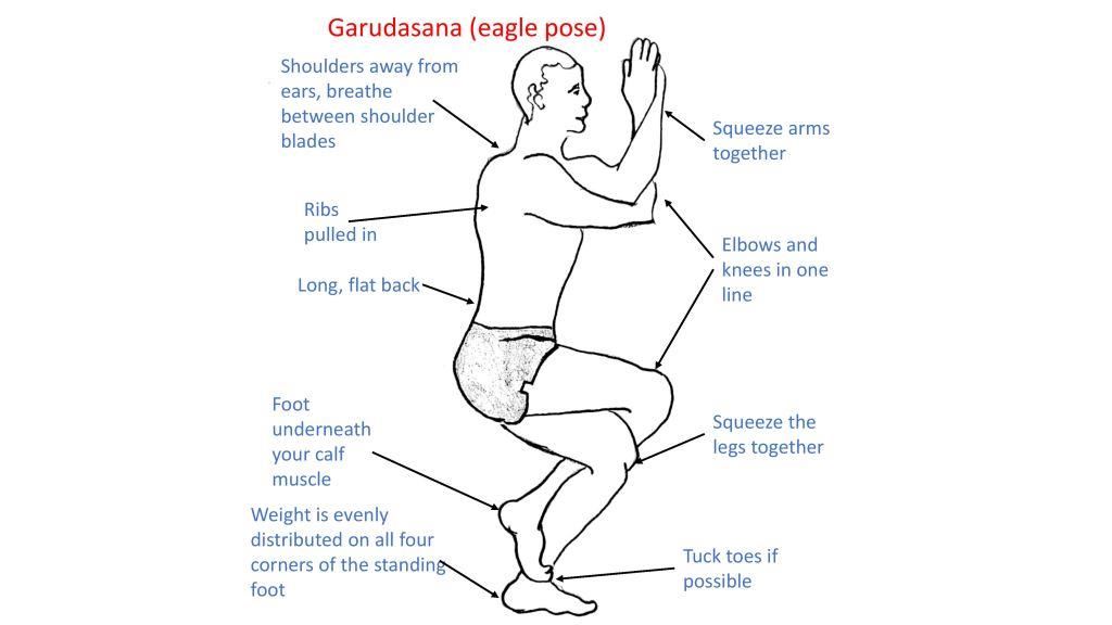 Eagle Pose (Garudasana) Dimensions & Drawings | Dimensions.com